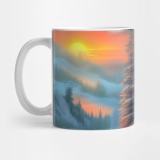 colorful winter sunset Mug